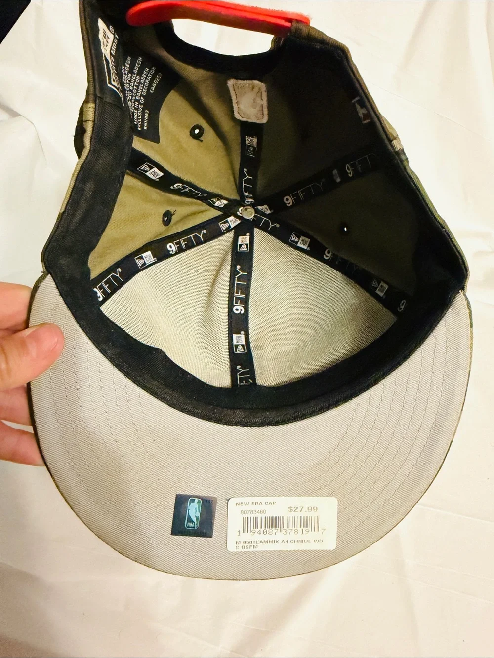 Chicago Bulls New Era 9FIFTY Snapback Hat Camo NBA Double Logo Embroidered